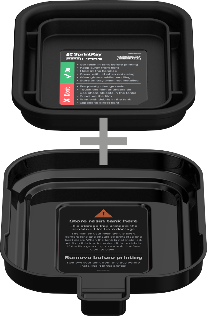 SprintRay NanoPrint Rubber Lid & Storage Tray for Standard Resin Tank
