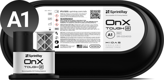 SprintRay OnX Tough 2 - Single-unit Capsule 3-Pack (MIDAS ONLY)