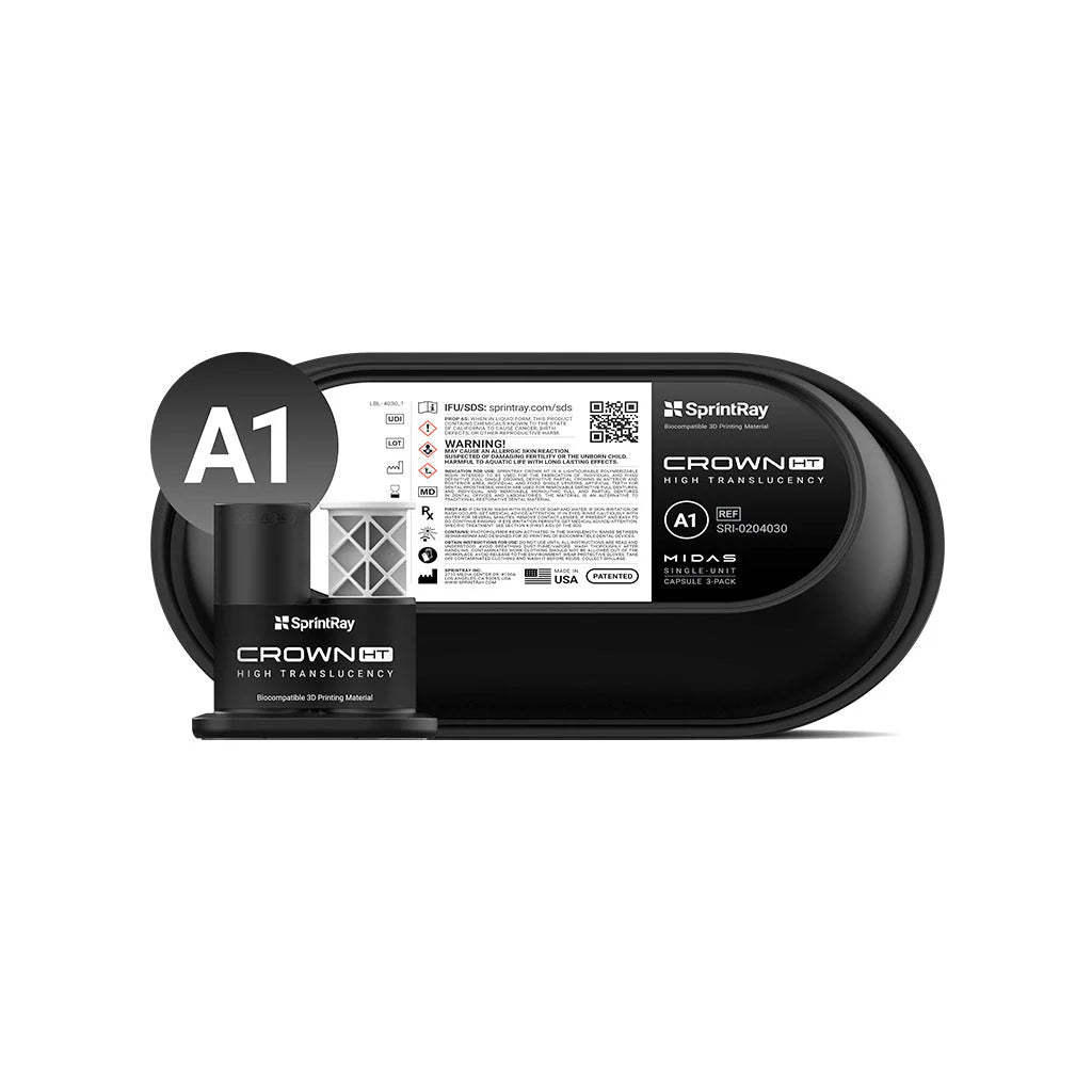 SprintRay Crown HT - Single-unit Capsule 3-Pack (MIDAS ONLY)