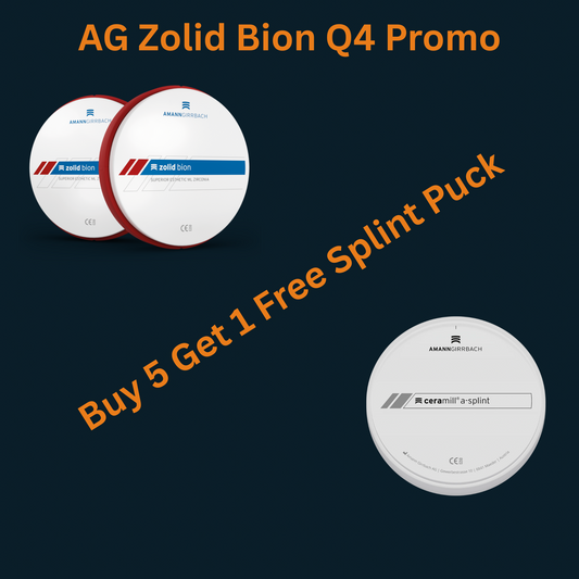 Amann Girrbach Ceramill Zolid Bion Zirconia Q4 Buy 5 Get 1 Free Splint Puck