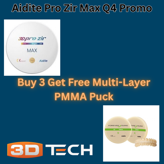 Aidite 3D Pro Zir MAX Q4 Buy 3 Get Free PMMA