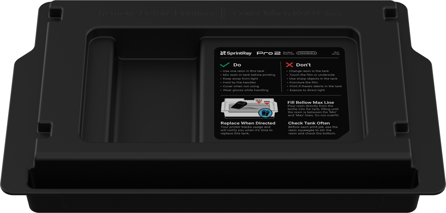 SprintRay Pro 2 Resin Tank Lid
